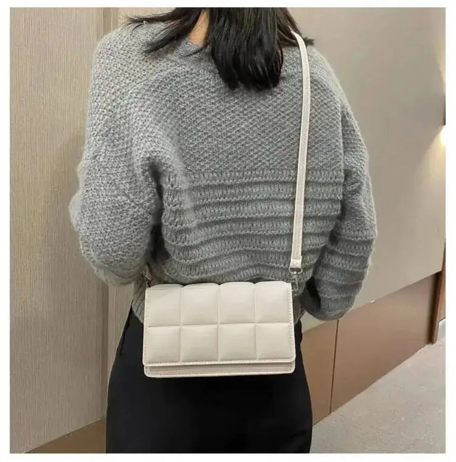 Luxury Shoulder Bag for Women Trendy PU Leather Handbag Summer Square Shoulder Bag Messenger Bag