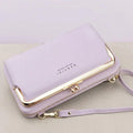 Ladies Crossbody Bag Double Layer PU Leather Handbag for Women Casual Shoulder Purse Wallet Clutch Everyday Use Travel
