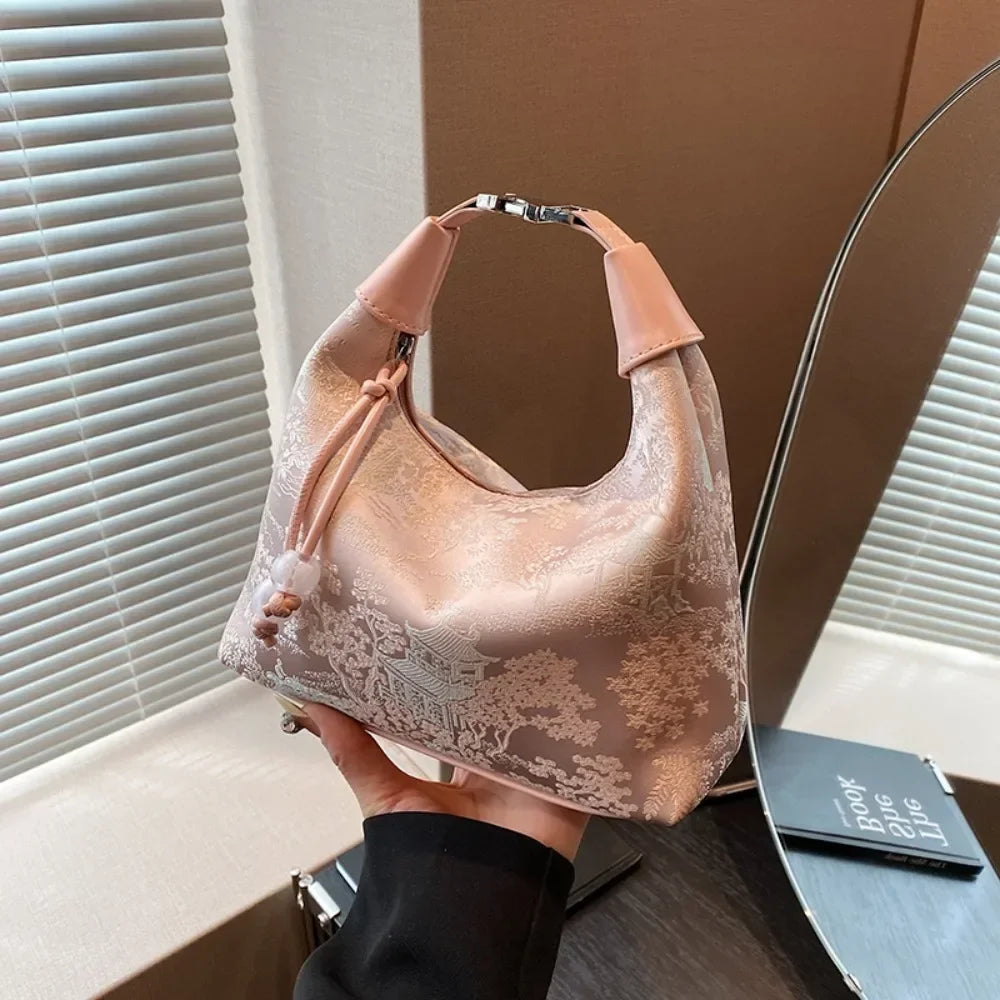 Design Chinese Style Small Crossbody Bags for Women 2025 Luxury Designer Fashion Handbags and Purses Sweet Shoulder Bag