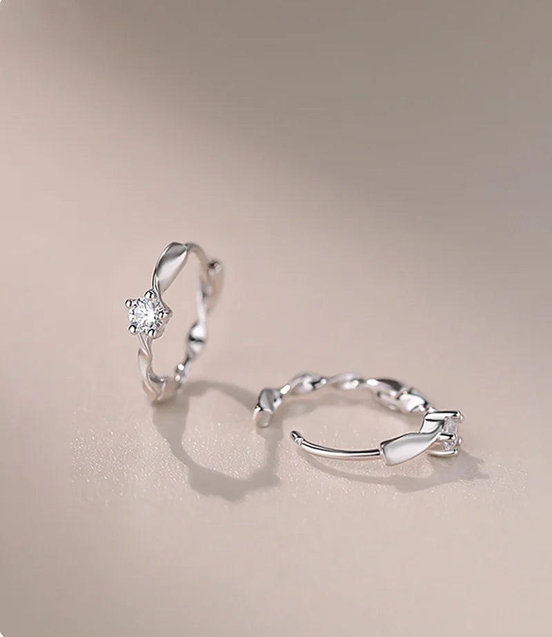 925 Sterling Silver Zircon Ring Stud Earrings For Women Wedding Elegant Luxury Designer Jewelry Wholesale Prevent Allergies