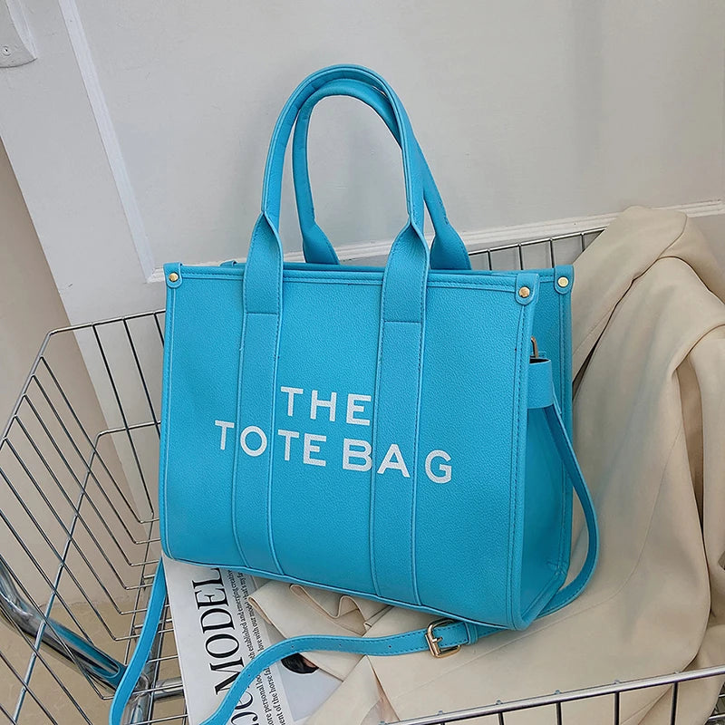 The tote bag For Women Crossbody Female Handbag New Solid Words Lette Leisure Large Bag,Luxury Fashion bag,designer bag for PU
