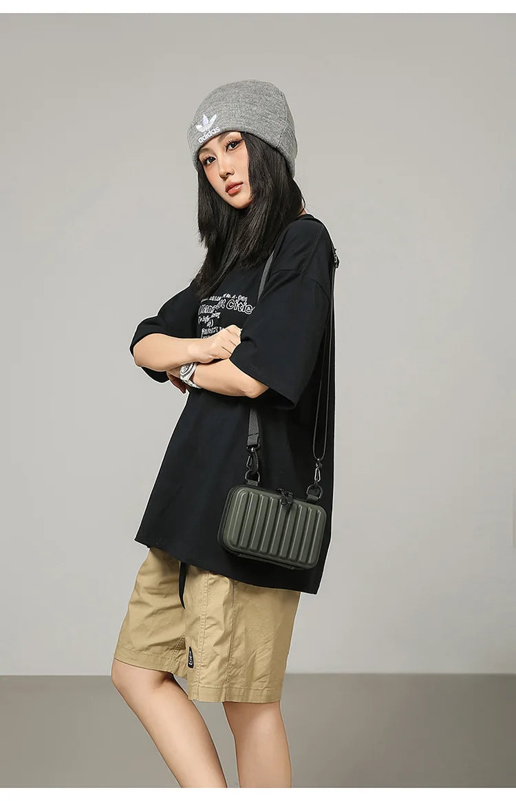 New Design Men's Crossbody Bag Fashion Box Shape Crossbody Bag For Men Women Mini Shoulder Messenger Bag Small Square Handbags