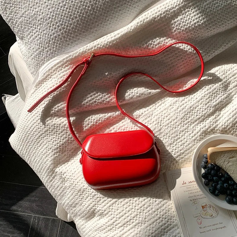 2025 Flap Crossbody Bags Women Mini PU Leather Shoulder Purses and Handbags for Girls Ladies Phone Simple Solid Designer Bag