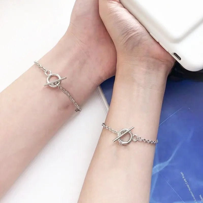 Simple Fashion Stainless Steel Bracelets Minimalist Design OT Buckle Chain Non-fading High-quality Bracelets for Women Jewelry