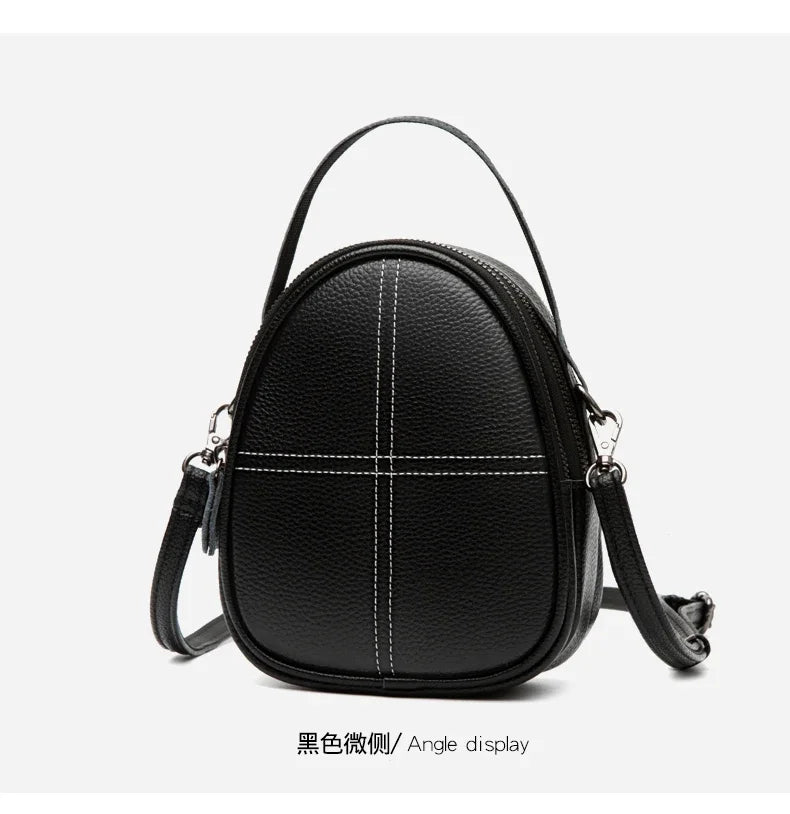 Fashionable High-end Texture Crossbody Bag Hot Sale Genuine Leather Women's Shoulder Bag Mini Mobile Phone Coin Purse Handbag