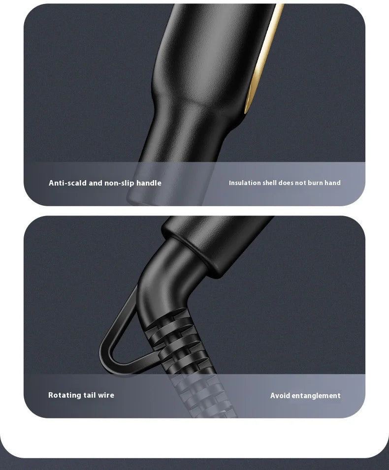 Professional Hair Straightener-Ionic Flat Iron with Negative ions men's hair styler, Anti-Scald Handle for Frizz-Free Styling