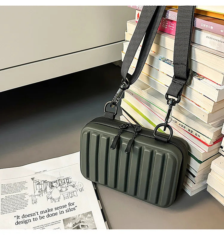 New Design Men's Crossbody Bag Fashion Box Shape Crossbody Bag For Men Women Mini Shoulder Messenger Bag Small Square Handbags