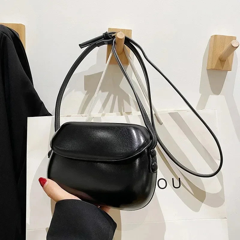 2025 Flap Crossbody Bags Women Mini PU Leather Shoulder Purses and Handbags for Girls Ladies Phone Simple Solid Designer Bag