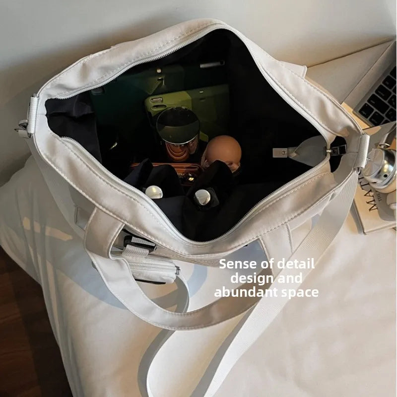 Trendy Crossbody Shoulder Bags for Women Large Capacity Commutre Tote Bag College Style Texture Versatile and Simple Storage Bag