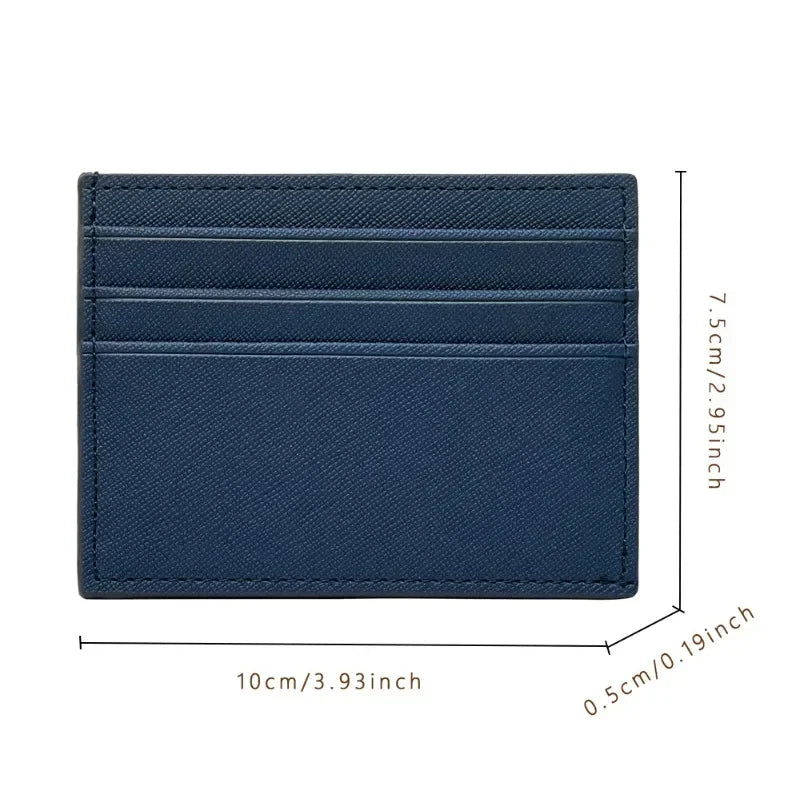 Leather Ultra-thin Card Holder Wallet Large Capacity Double Side Multi-slot Bank Credit Card Gift Card Case ID Bag for Men Women