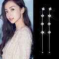 Elegant Zircon 925 Sterling Silver Stud Earrings Women's Jewelry Gift with High Quality Super Shiny Zircon Design