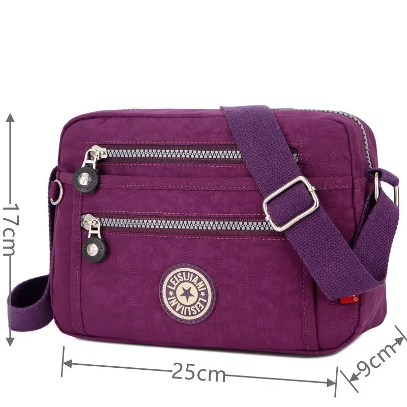 Fashion Crossbody Bags for Women Designer New Waterproof Shoulder Bag Nylon Cloth Female HandBag Casual Travel Messenger Bag
