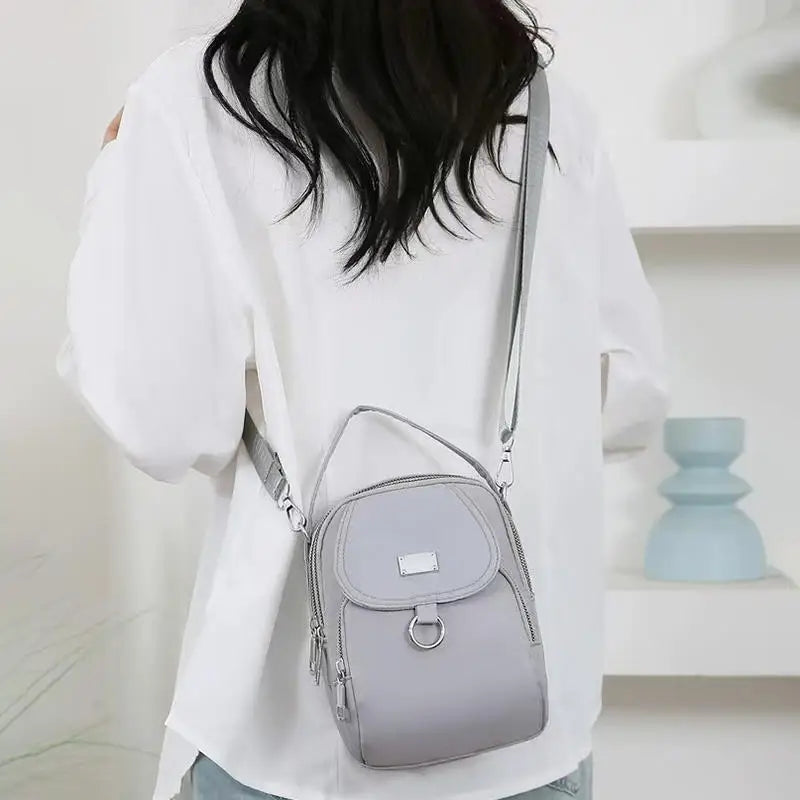 Fashion Simple Oxford Women's Crossbody Bag with Multiple Zipper Pockets Casual Mini Shoulder Bag with Chic Design for Daily Use