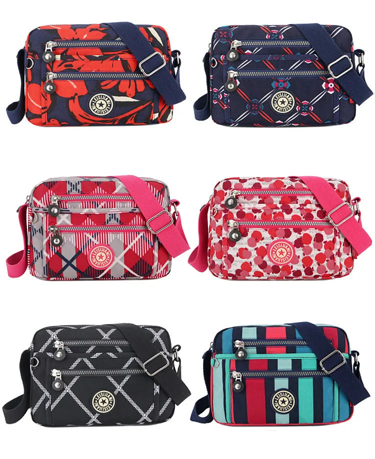 Fashion Crossbody Bags for Women Designer New Waterproof Shoulder Bag Nylon Cloth Female HandBag Casual Travel Messenger Bag