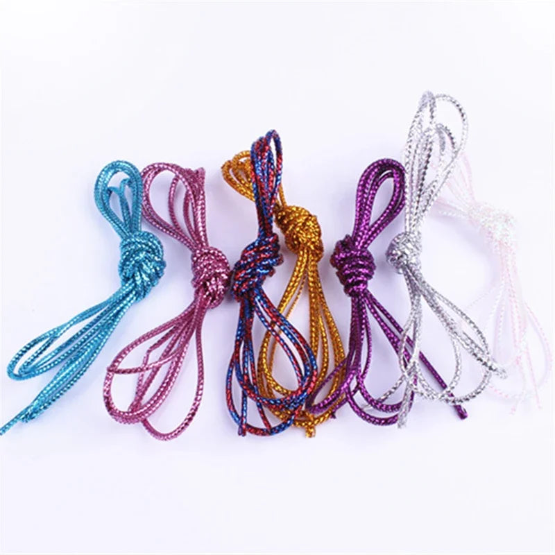 Dreadlock Braids Silver Gold Braiding Hair Deco Styling Shimmer Stretchable African Braids Braided Elastic Cord Hair Accessories
