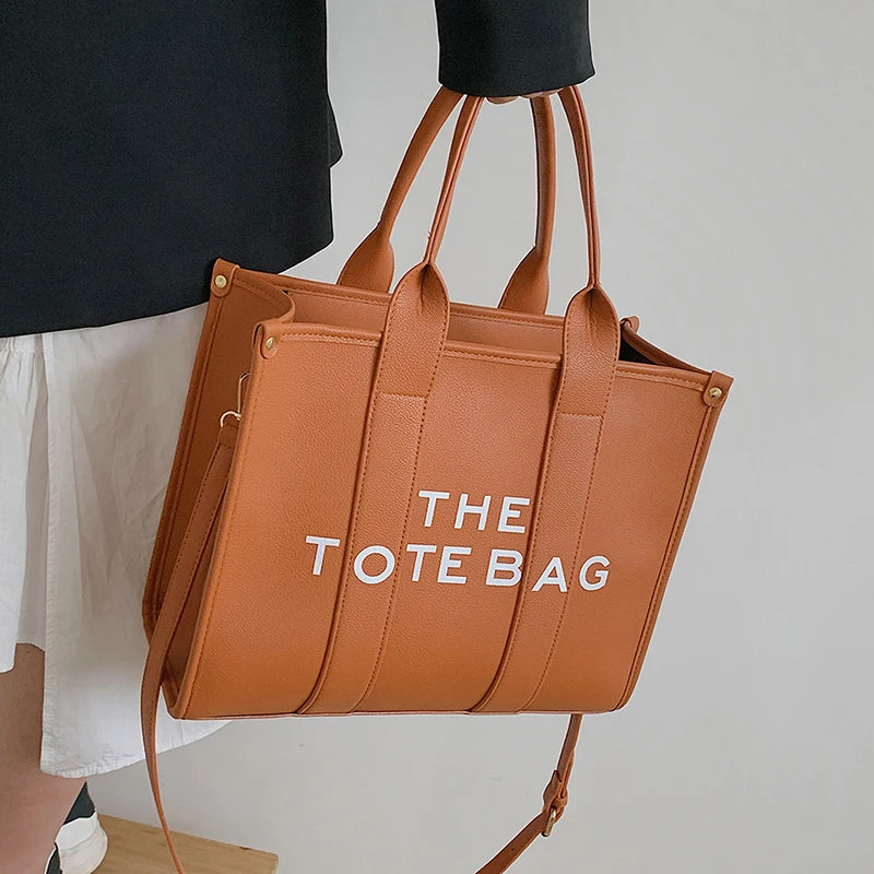 The tote bag For Women Crossbody Female Handbag New Solid Words Lette Leisure Large Bag,Luxury Fashion bag,designer bag for PU