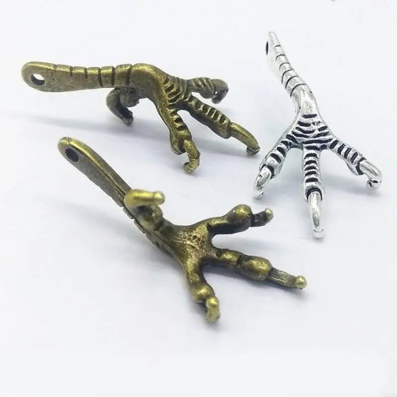 10PCS Antique Bird Claw Pendant Bird Claw Necklace Pendant Alloy Texture