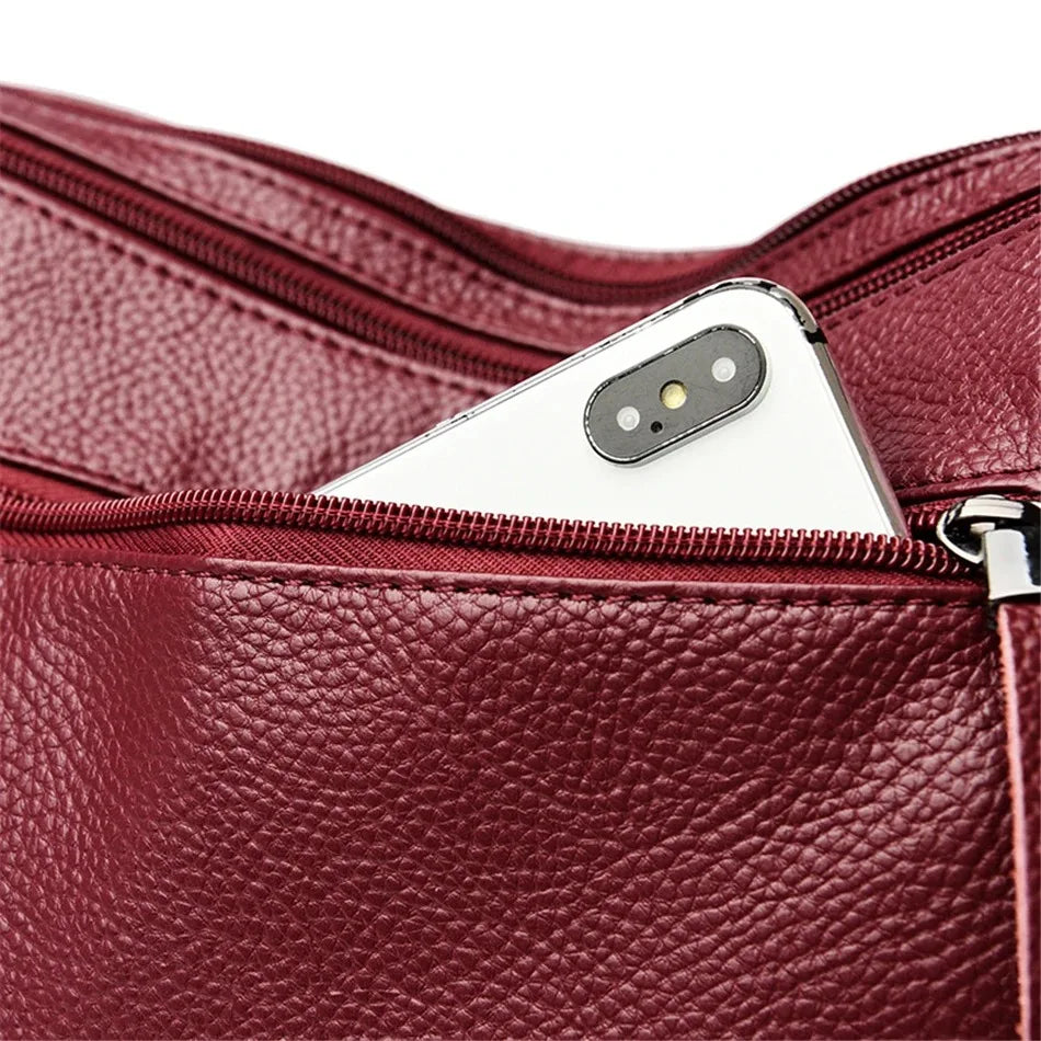 High Quality Soft Leather Luxury Purses and Handbags Women's Bag Designer Multi-pocket Crossbody Shoulder Bag for Women 2024 Sac
