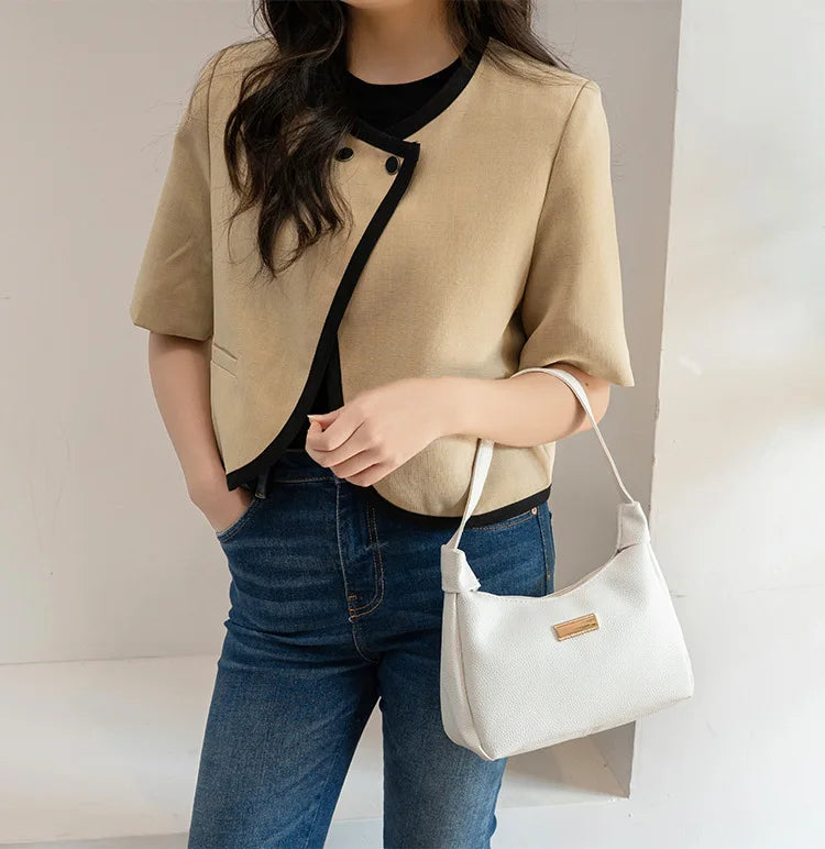 Luxury Pu Leather Solid Color Women Messenger Bags Lightweight Handbag Ladies Small Square Shoulder Bag Crossbody Bags