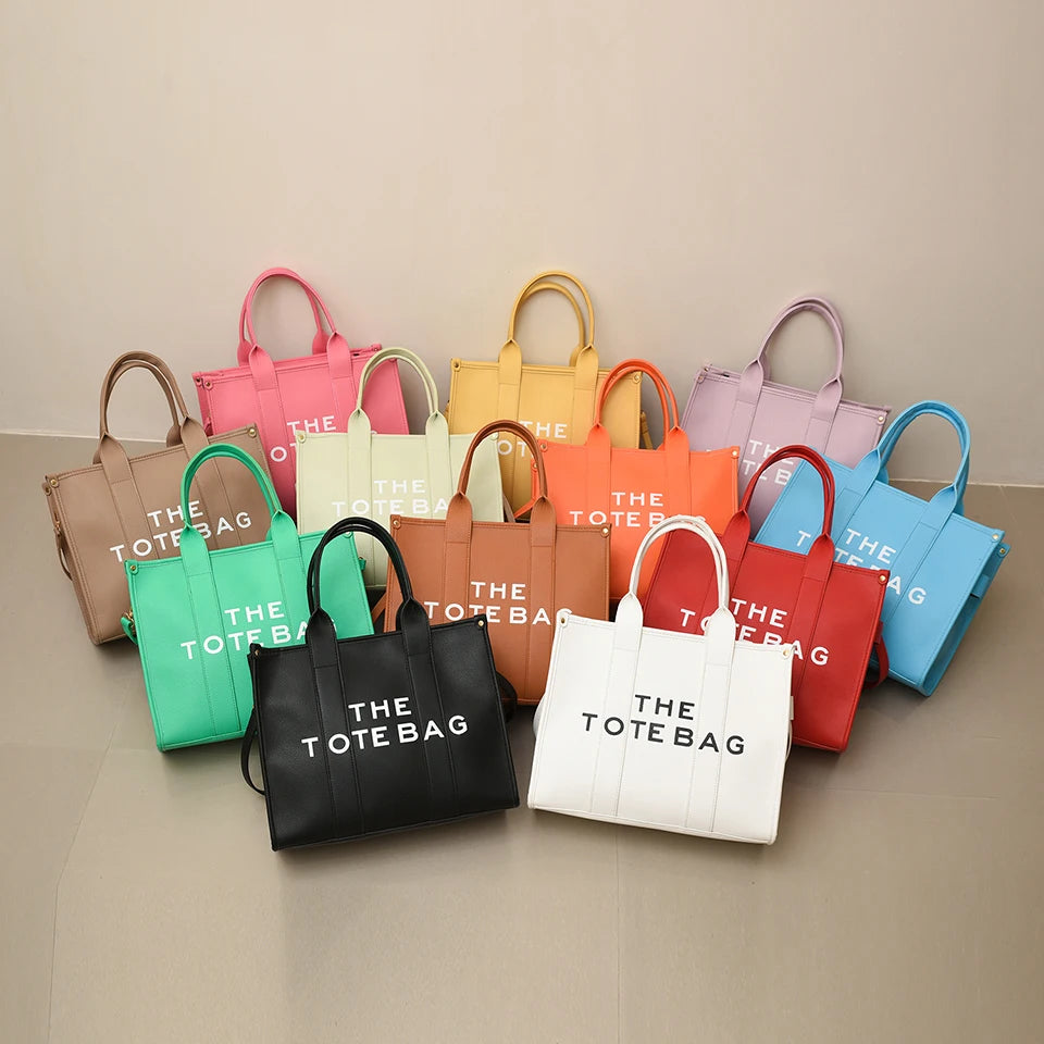 The tote bag For Women Crossbody Female Handbag New Solid Words Lette Leisure Large Bag,Luxury Fashion bag,designer bag for PU