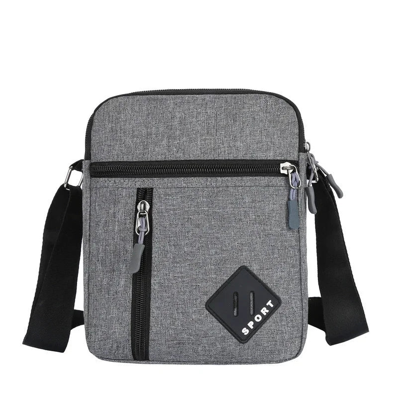 Men’s Crossbody Shoulder Bag, Lightweight Casual Sling Bag with Multi Zipper Pockets for Travel, Work, Daily Use