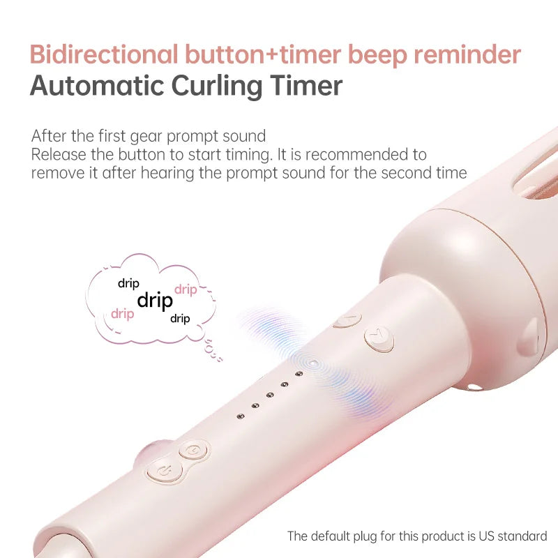 Automatic Hair Curler Negative Ion Ceramic Curling Iron - 40mm Large Wave Perm for Home Use, Lazy Person Electric Curling Wand