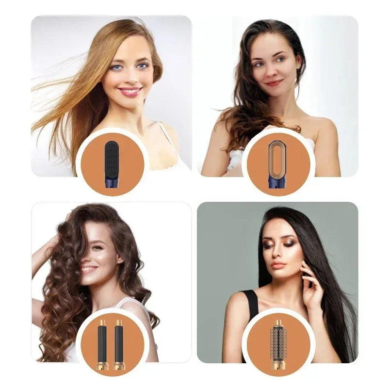 Professional NEW 5 in 1 Hair Dryer Comb Set Professional Hot Air Styler for Hair Curling Straightening and Volumizing At Home