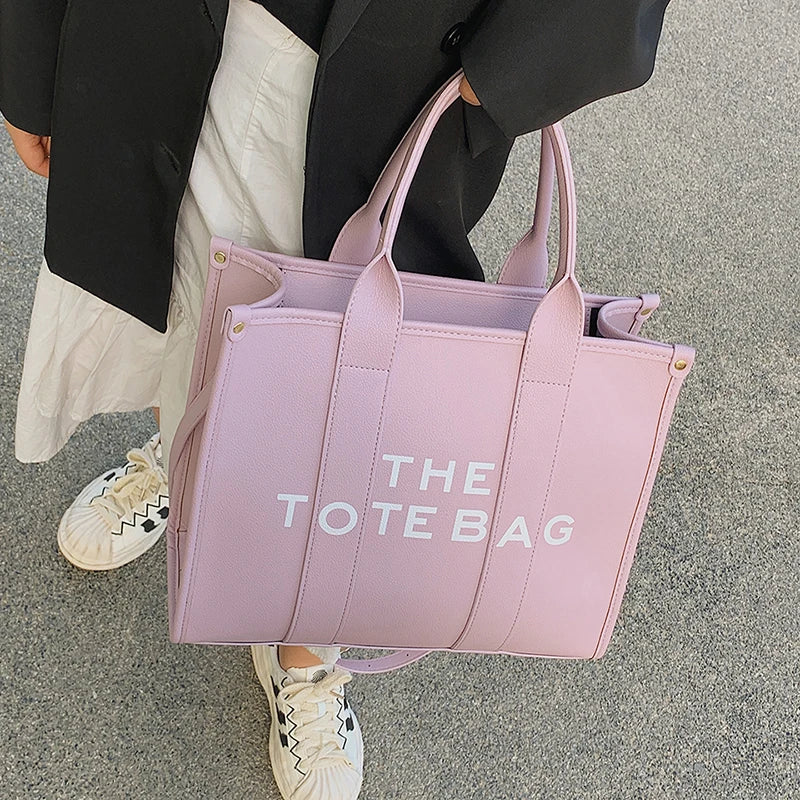 The tote bag For Women Crossbody Female Handbag New Solid Words Lette Leisure Large Bag,Luxury Fashion bag,designer bag for PU