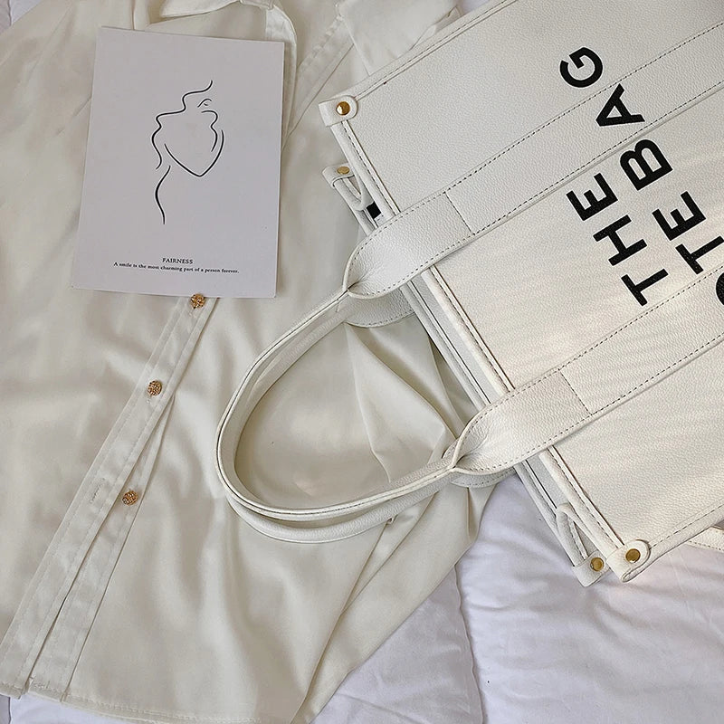 The tote bag For Women Crossbody Female Handbag New Solid Words Lette Leisure Large Bag,Luxury Fashion bag,designer bag for PU