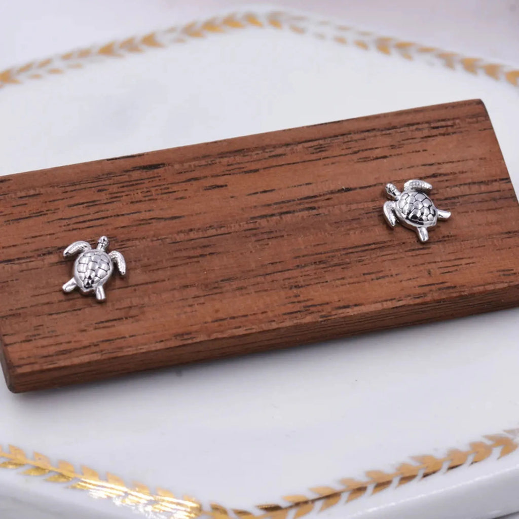 A pair of 925 silver ear studs with an elegant design, suitable for daily wear and as a gift for your loved one.