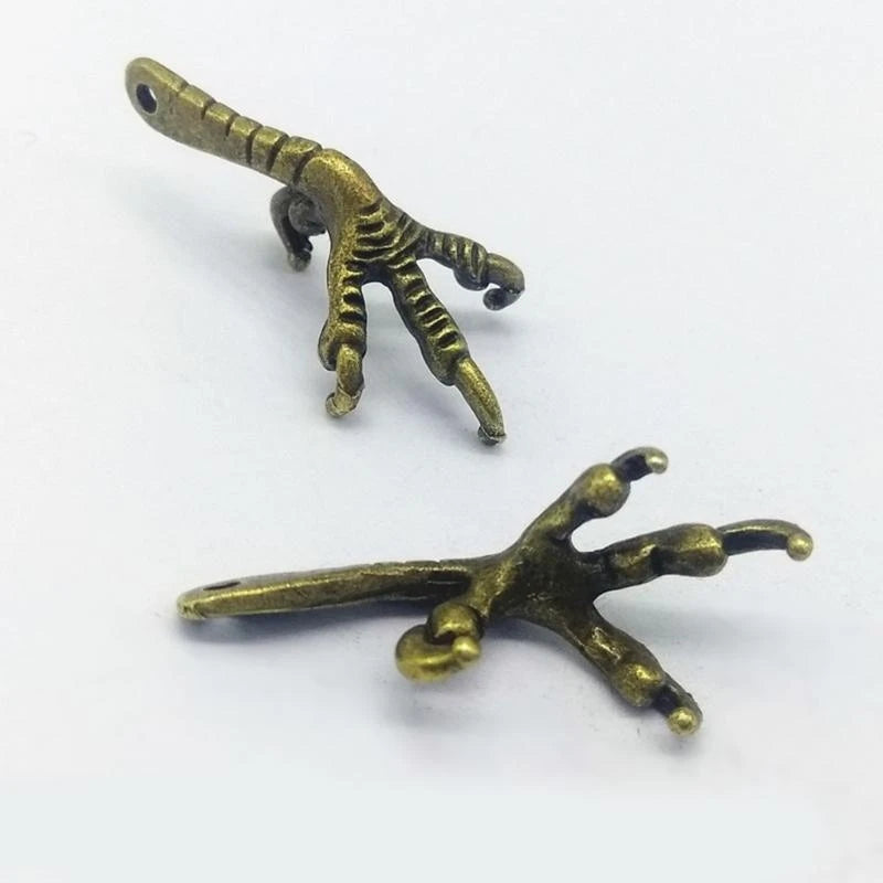 10PCS Antique Bird Claw Pendant Bird Claw Necklace Pendant Alloy Texture