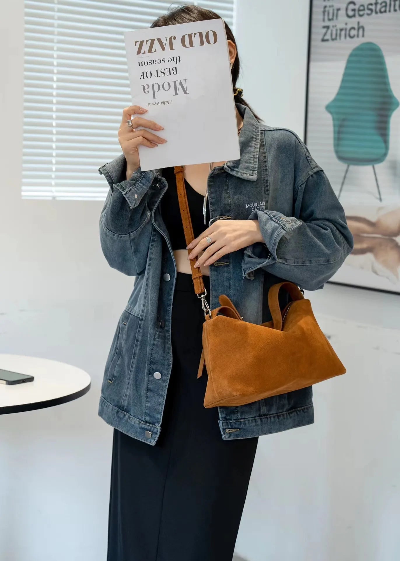 Genuine Grade Autumn Winter Big Boston Luxury Designer Tote Soft Matte Suede Leather Women Handbag Female Shoulder Crossbody Bag