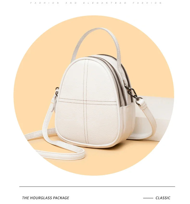 Fashionable High-end Texture Crossbody Bag Hot Sale Genuine Leather Women's Shoulder Bag Mini Mobile Phone Coin Purse Handbag