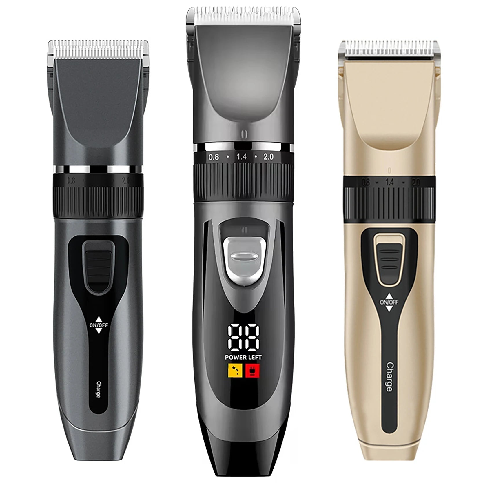 Professional Home Electric Hair Clipper Set with Digital Display, USB Fast Charging, Ceramic Blades & Long Battery Life