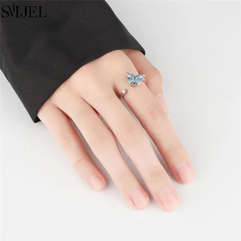 Luxury Rotating Anxiety Animal Rings for Women Spinner Fidgets Cute Flower Heart Dragonfly Anti Stress Ring Wedding Jewelry