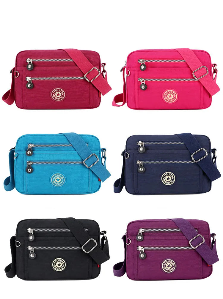Fashion Crossbody Bags for Women Designer New Waterproof Shoulder Bag Nylon Cloth Female HandBag Casual Travel Messenger Bag