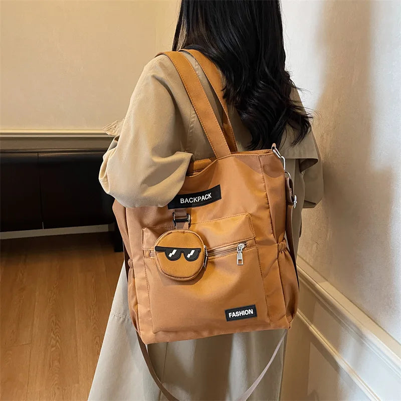 Trendy Crossbody Shoulder Bags for Women Large Capacity Commutre Tote Bag College Style Texture Versatile and Simple Storage Bag