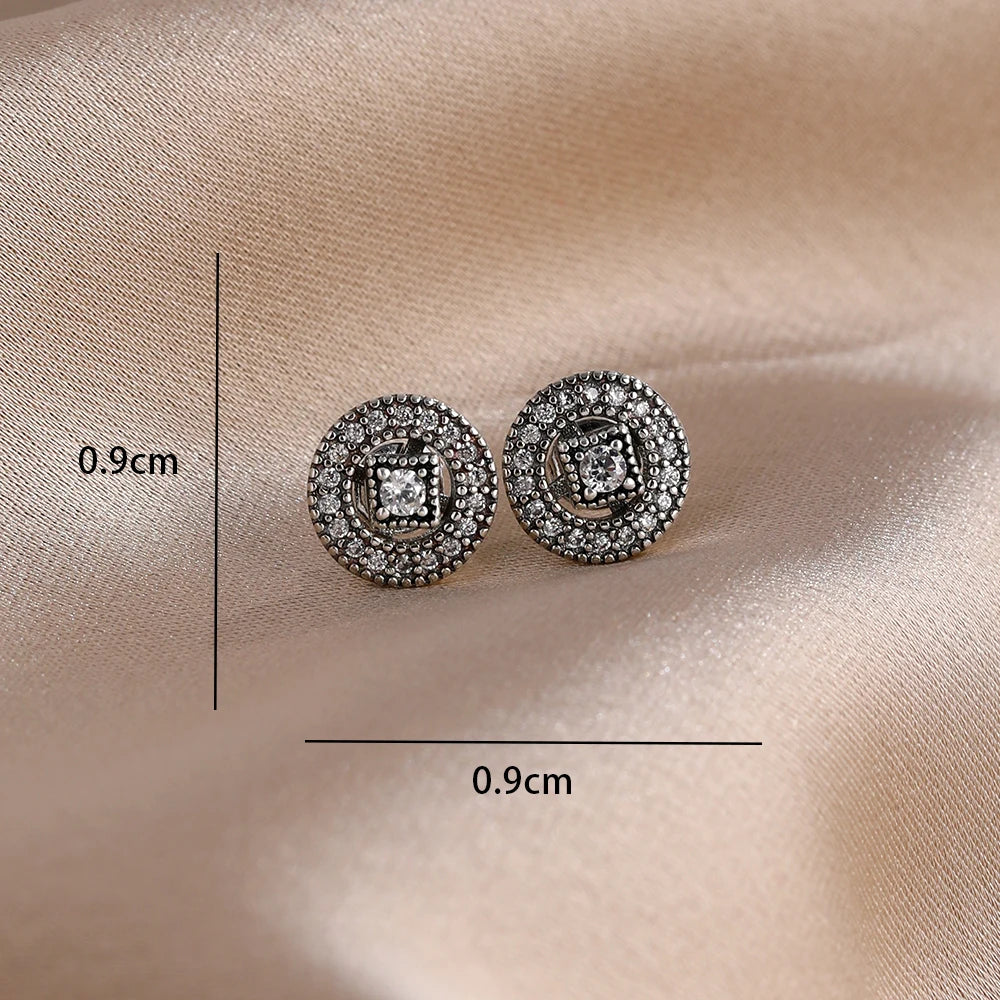 925 Sterling Silver Zircon Stud Earrings Multistyle Earrings For Women Hypoallergenic Elegant Gift For Daily Wear