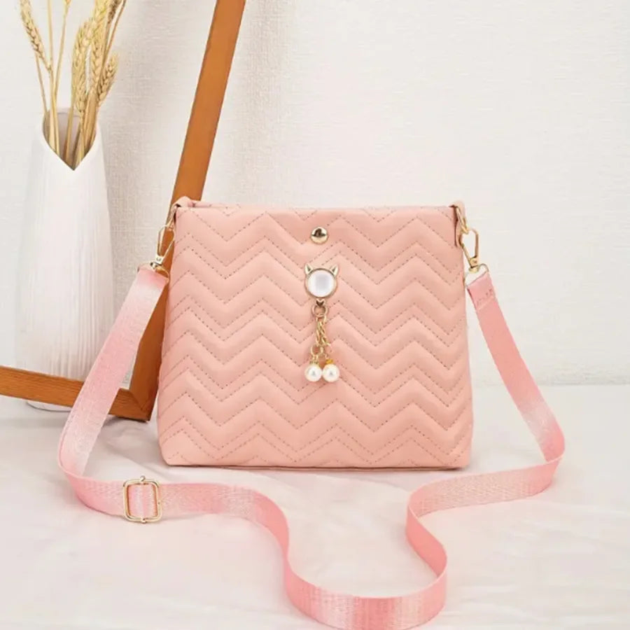 Luxury Women's Small Crossbody Bag PU Leather Messenger Bags Zipper Handbags Purse Stylish Novelty Handbag