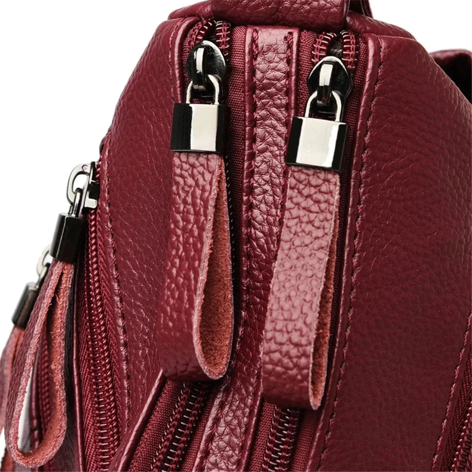 High Quality Soft Leather Luxury Purses and Handbags Women's Bag Designer Multi-pocket Crossbody Shoulder Bag for Women 2024 Sac