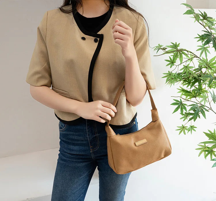 Luxury Pu Leather Solid Color Women Messenger Bags Lightweight Handbag Ladies Small Square Shoulder Bag Crossbody Bags