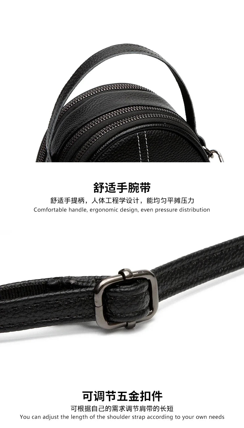 Fashionable High-end Texture Crossbody Bag Hot Sale Genuine Leather Women's Shoulder Bag Mini Mobile Phone Coin Purse Handbag