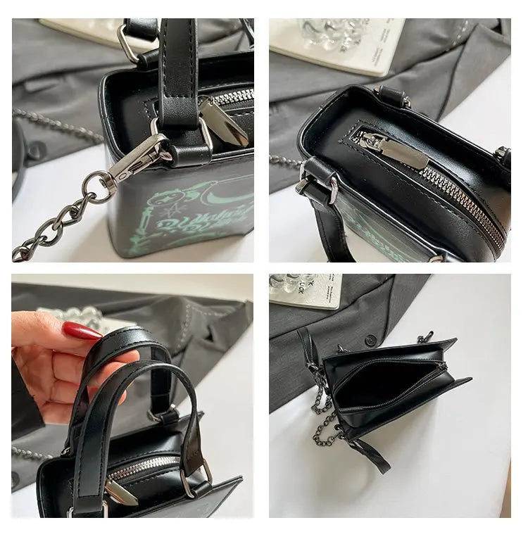 Women's Quirky Crossbody Bag Stylish Unique Small Square Purse with Bold Design Trendy Niche Fashion Accessory for Daily & Party
