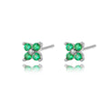 Trendy Cute Sweet Flower Zircon Stud Earring For Women Classic Shiny Stud Earrings Fashion Small Ear Female Jewelry