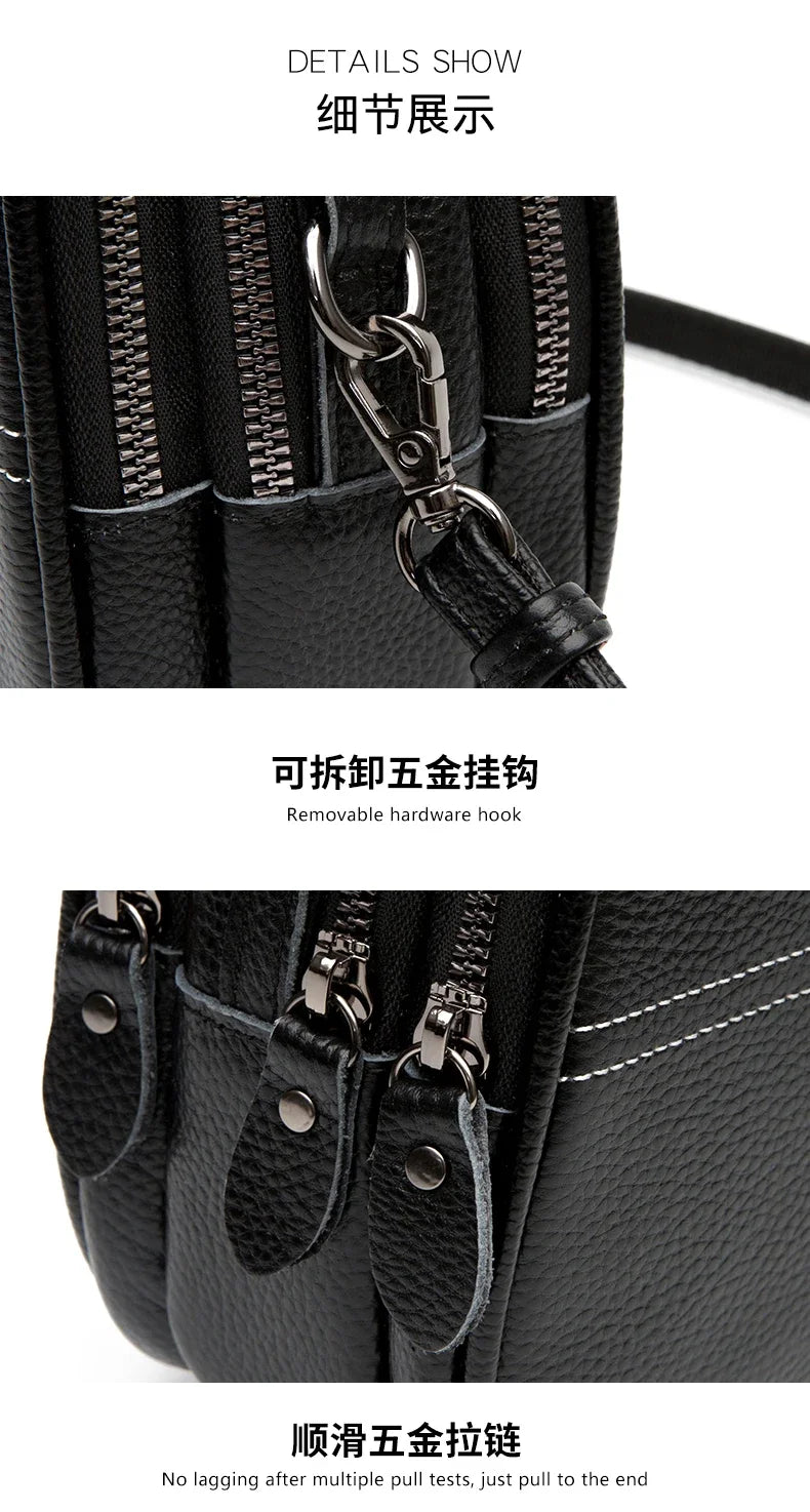 Fashionable High-end Texture Crossbody Bag Hot Sale Genuine Leather Women's Shoulder Bag Mini Mobile Phone Coin Purse Handbag