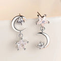 Zircon Real 925 Sterling Silver Earrings Channel Cubic Zirconia Silver Stud Earrings for Women Sterling Silver Jewelry ER454