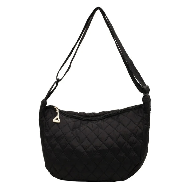 2025 Spring Grid Dumpling Bag Women Crossbody Shoulder Bag ins Design Casual Daily Use Purse