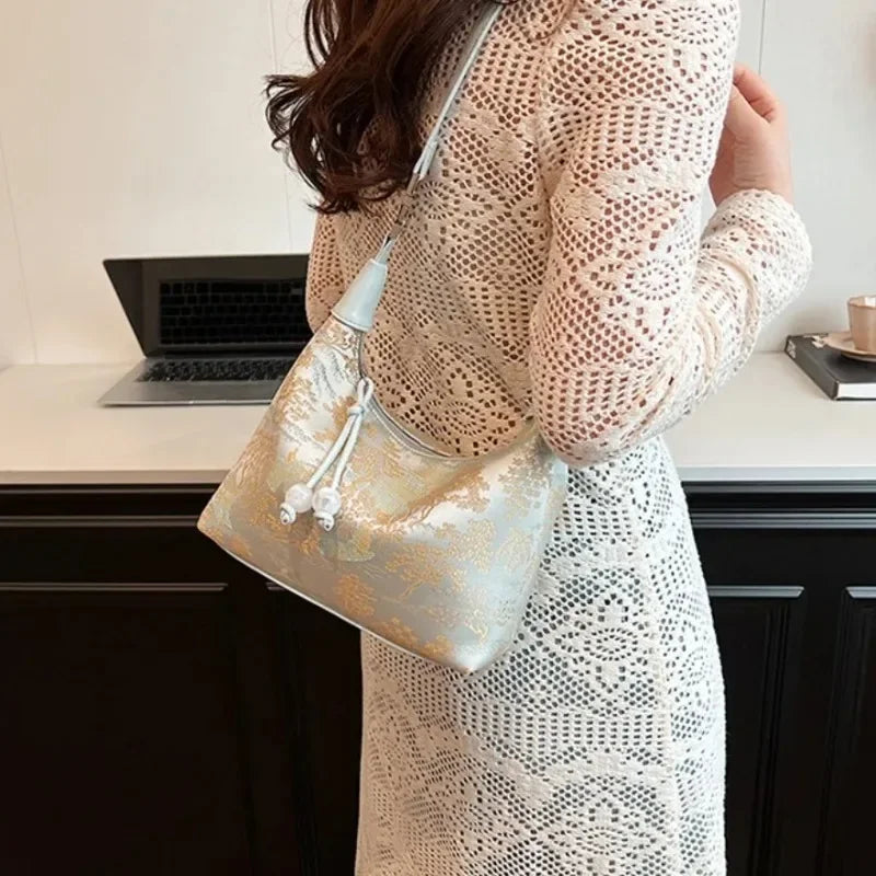 Design Chinese Style Small Crossbody Bags for Women 2025 Luxury Designer Fashion Handbags and Purses Sweet Shoulder Bag