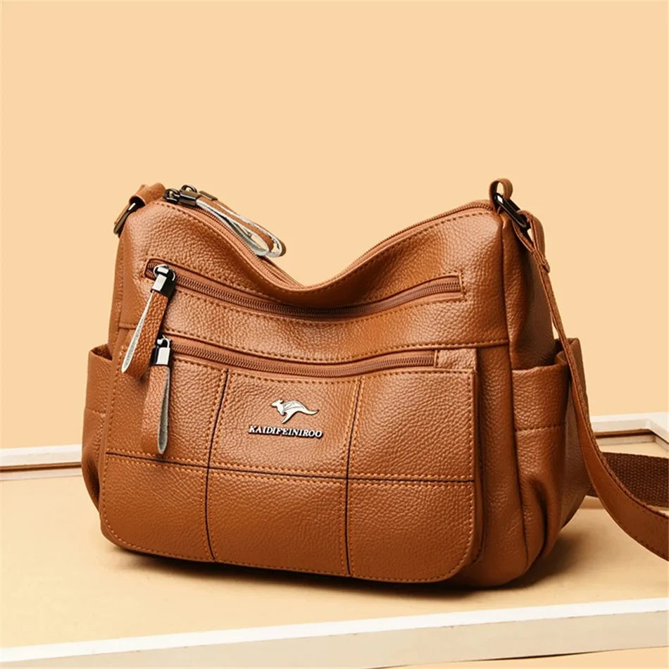 High Quality Soft Leather Luxury Purses and Handbags Women's Bag Designer Multi-pocket Crossbody Shoulder Bag for Women 2024 Sac