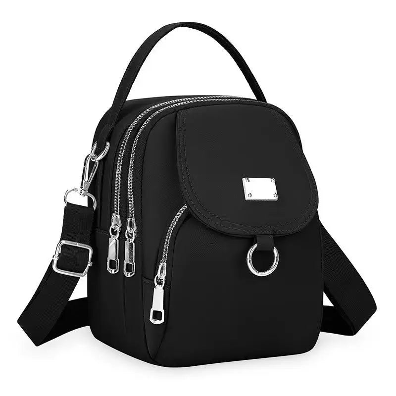 Fashion Simple Oxford Women's Crossbody Bag with Multiple Zipper Pockets Casual Mini Shoulder Bag with Chic Design for Daily Use